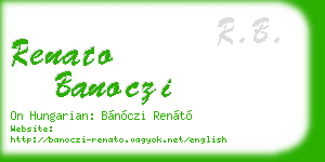 renato banoczi business card
