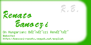 renato banoczi business card